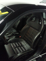 Black leather seats